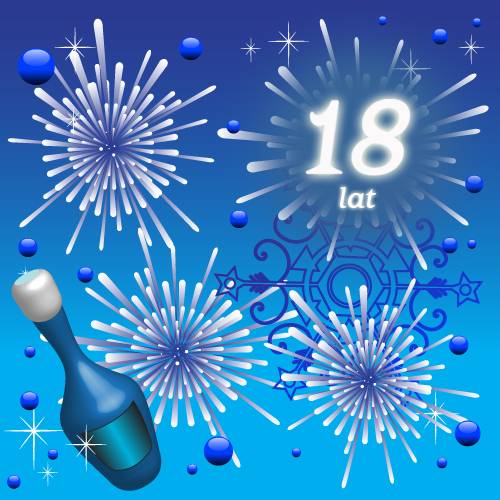 Kartka na 18 urodziny 1131 - życzenia na 18 urodziny - Wyślij SMSem